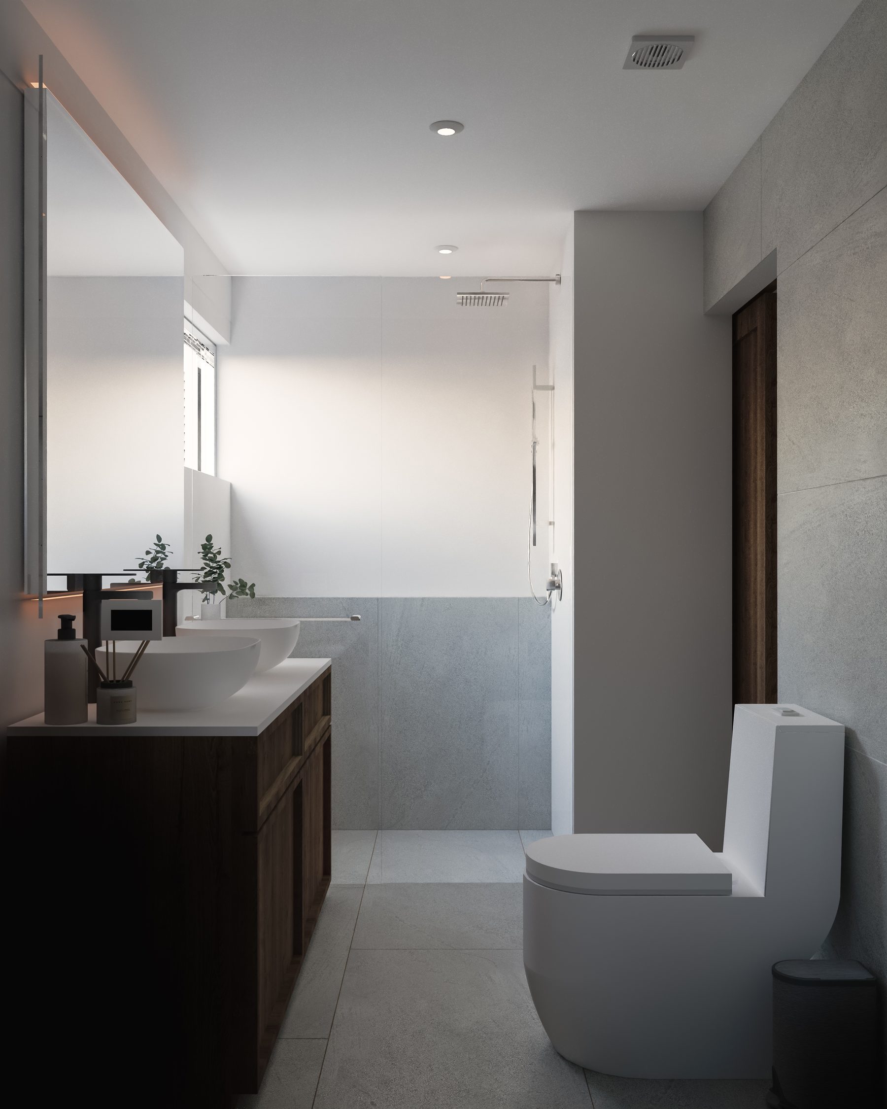 Baño principal de un departamento Altara
